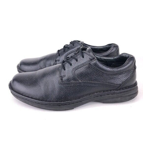 Aetrex Pebbled Black Leather Plain Toe Oxfords 10.5M main image 2